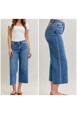 Judy Blue Judy Blue HW Wide Crop Raw Hem Judy Blue Judy Blue HW Wide Crop Raw Hem