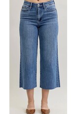 Judy Blue Judy Blue HW Wide Crop Raw Hem Judy Blue Judy Blue HW Wide Crop Raw Hem