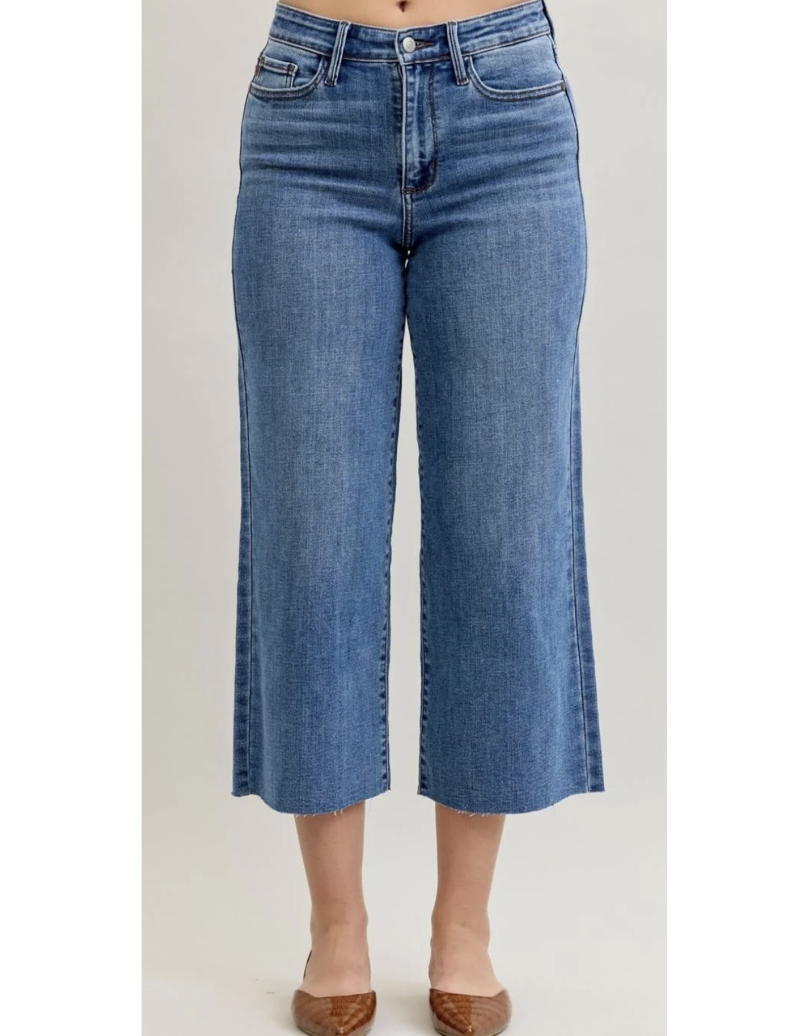 Judy Blue Judy Blue HW Wide Crop Raw Hem