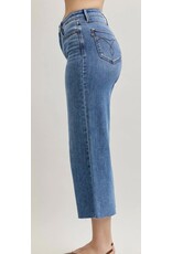 Judy Blue Judy Blue HW Wide Crop Raw Hem Judy Blue Judy Blue HW Wide Crop Raw Hem