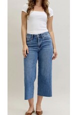 Judy Blue Judy Blue HW Wide Crop Raw Hem Judy Blue Judy Blue HW Wide Crop Raw Hem