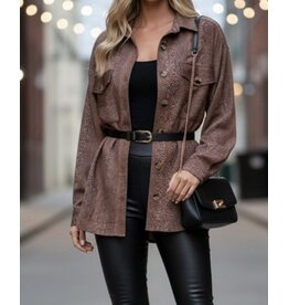 Snake Print Oversized Jacket