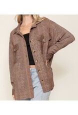 Snake Print Oversized Jacket