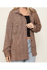 Snake Print Oversized Jacket