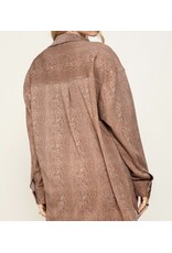 Snake Print Oversized Jacket