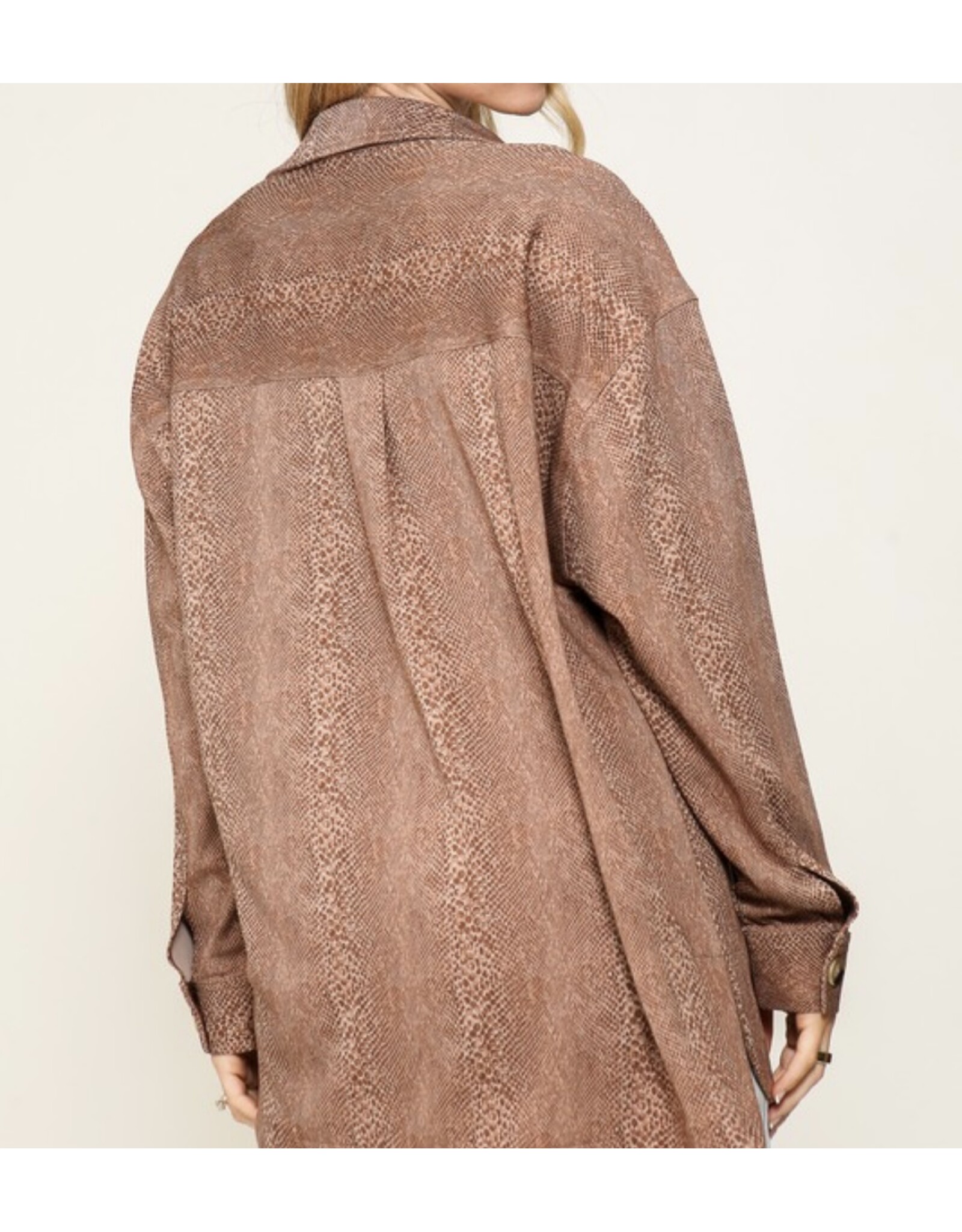 Snake Print Oversized Jacket