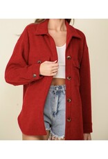 Cozy Brushed Waffle Oversized Shacket Cozy Brushed Waffle Oversized Shacket