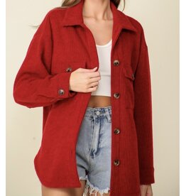 Brushed Waffle Oversized Shacket