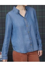Blu pepper Chambray Collar 3/4 Slv Shirt Blu pepper Chambray Collar 3/4 Slv Shirt