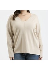 Plus V Neck Seam Sweater Plus V Neck Seam Sweater