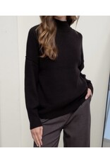 Black Mock turtleneck ribbed sweater