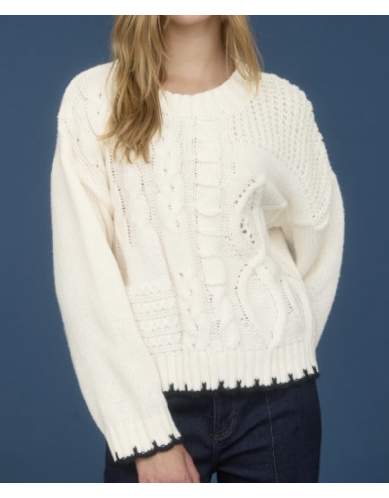 Contrast Stitch Sweater