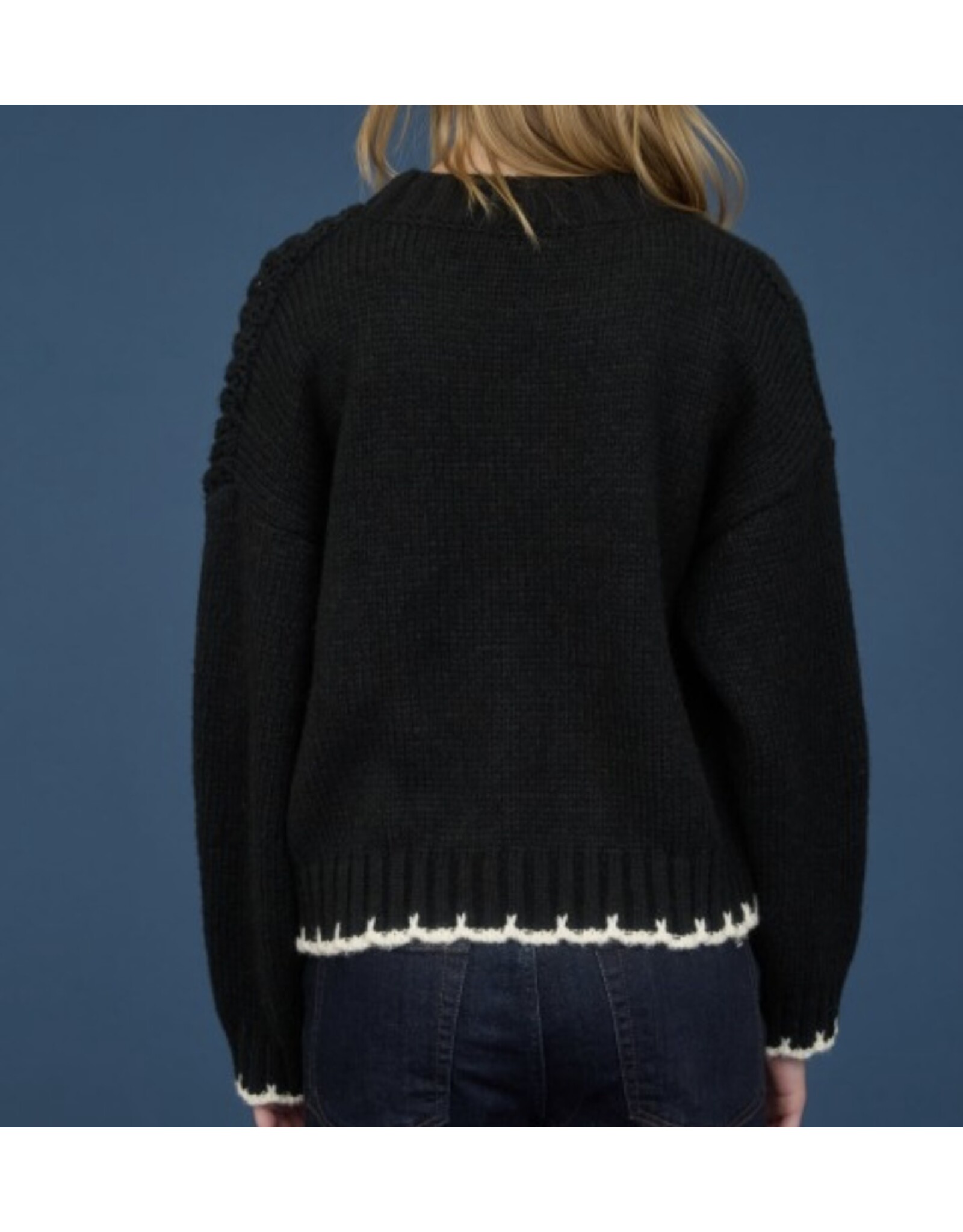 Contrast Stitch Sweater