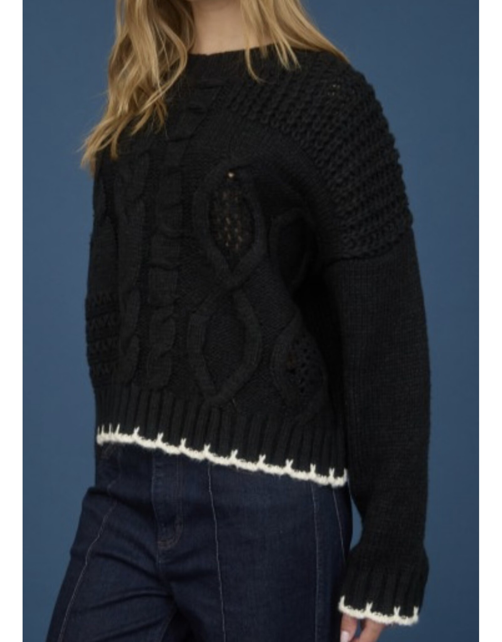 Contrast Stitch Sweater