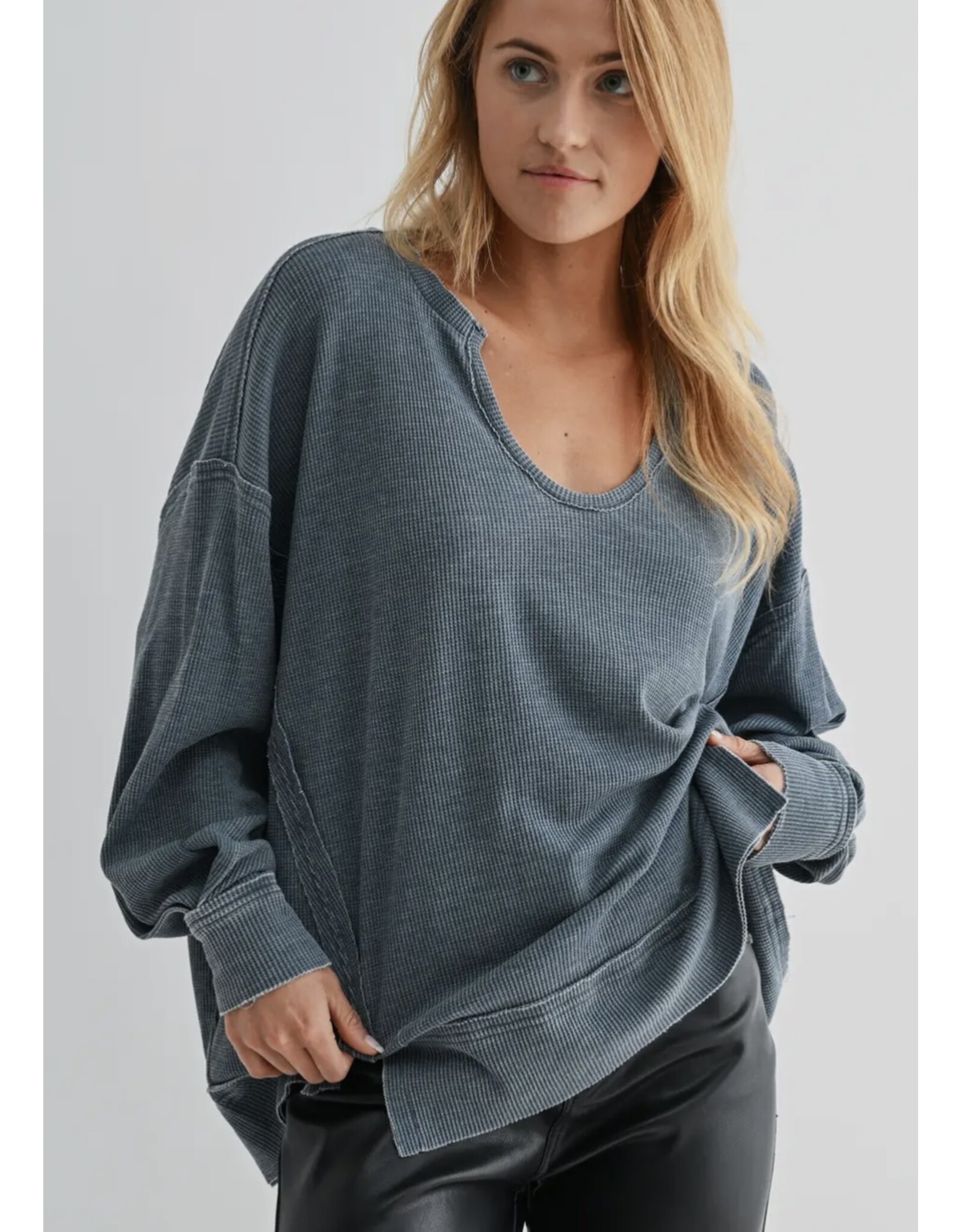 mono b Waffle Knit oversized fit