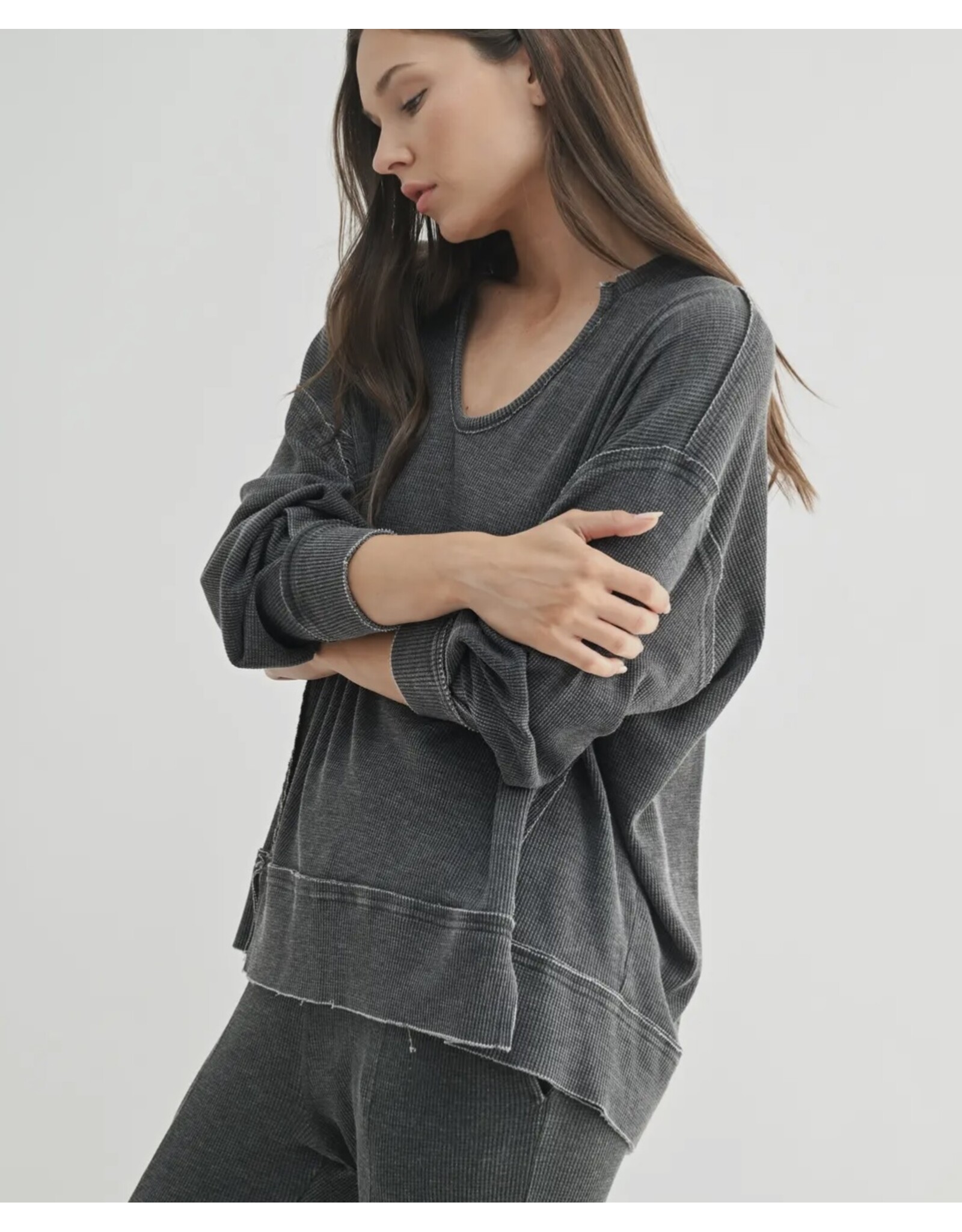 mono b Waffle Knit oversized fit