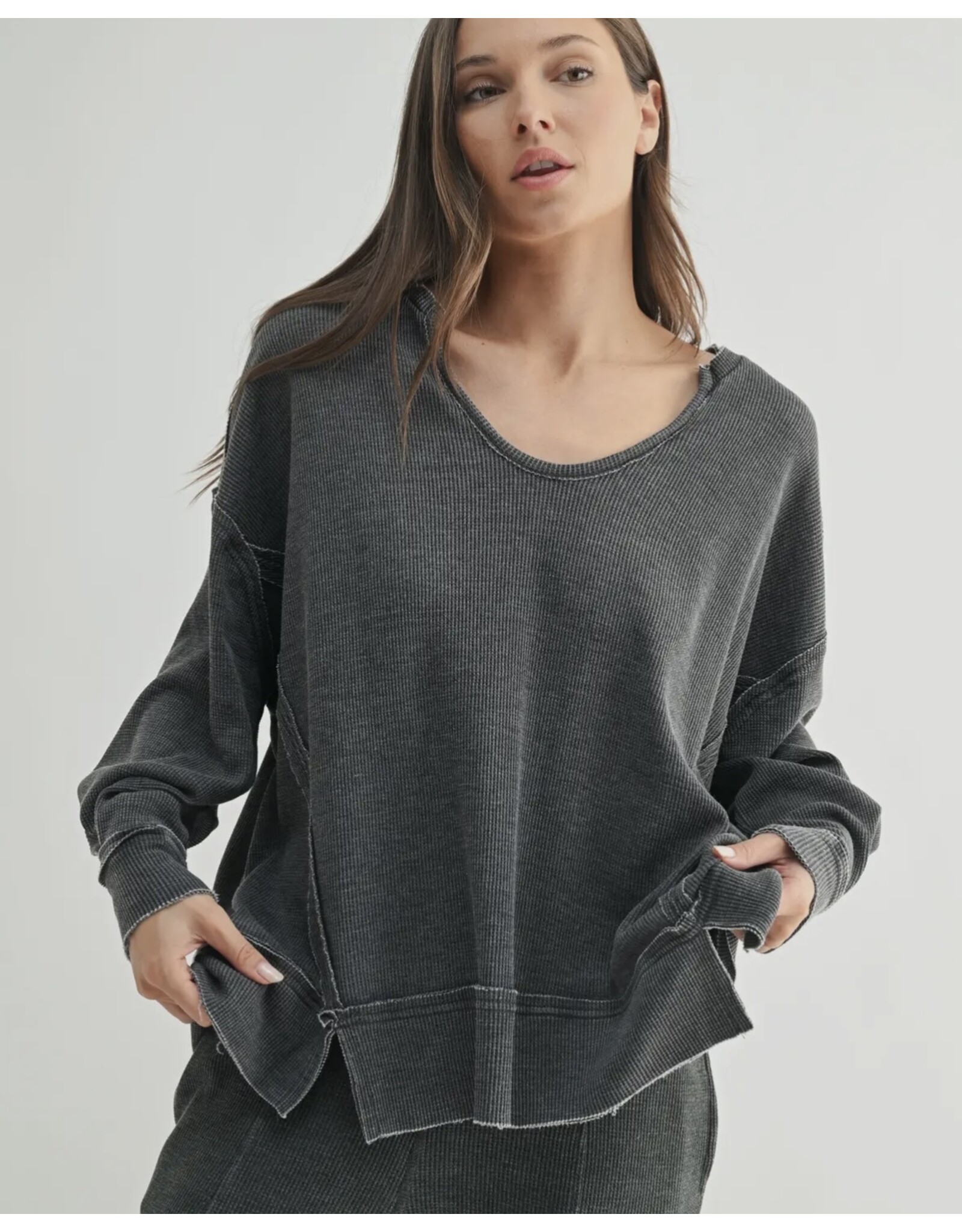 mono b Waffle Knit oversized fit