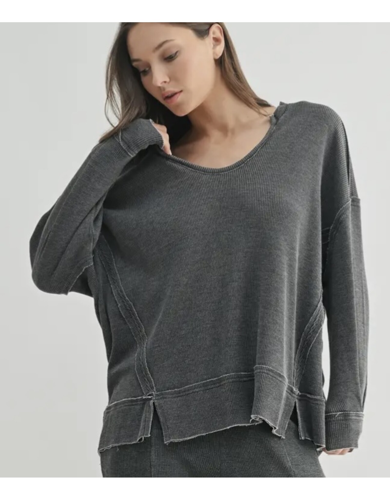 mono b Waffle Knit oversized fit