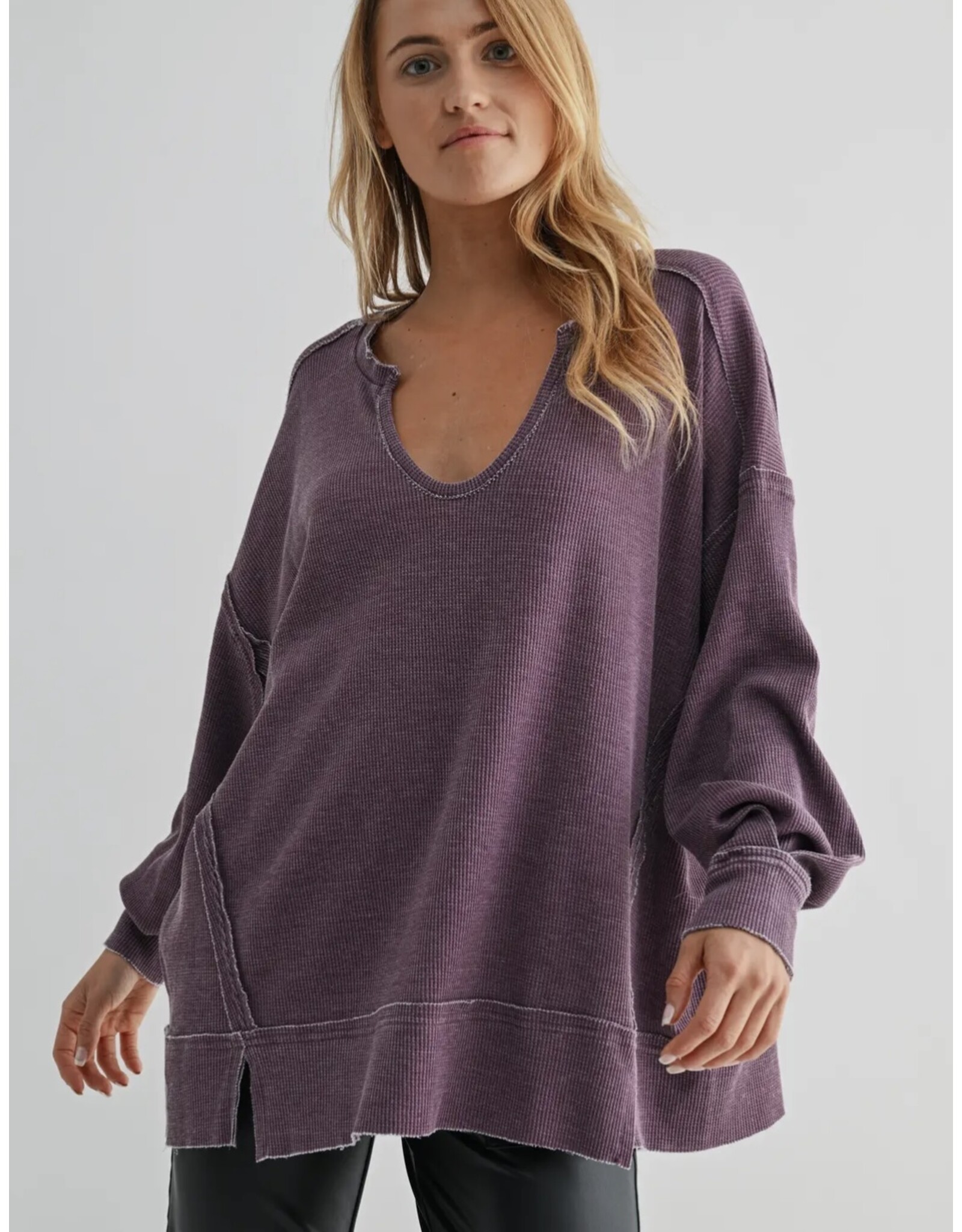 mono b Waffle Knit oversized fit