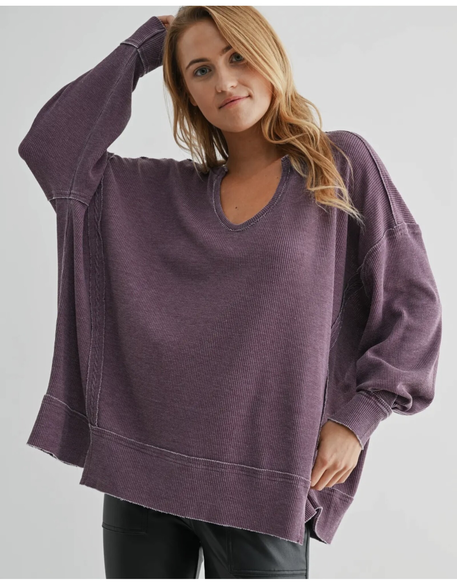 mono b Waffle Knit oversized fit