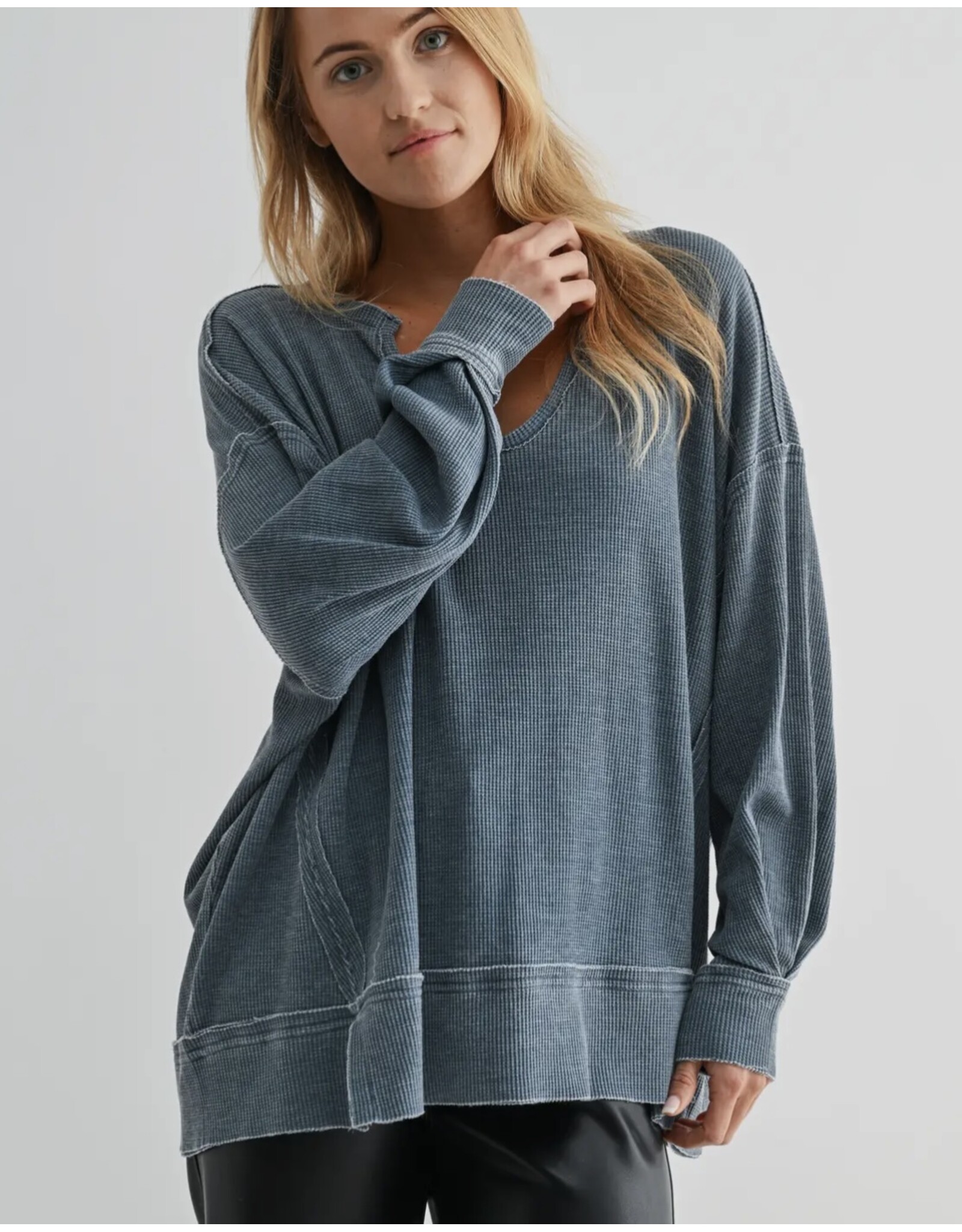 mono b Waffle Knit oversized fit