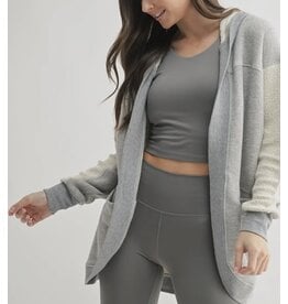 mono b Driftwood Hooded Cardigan
