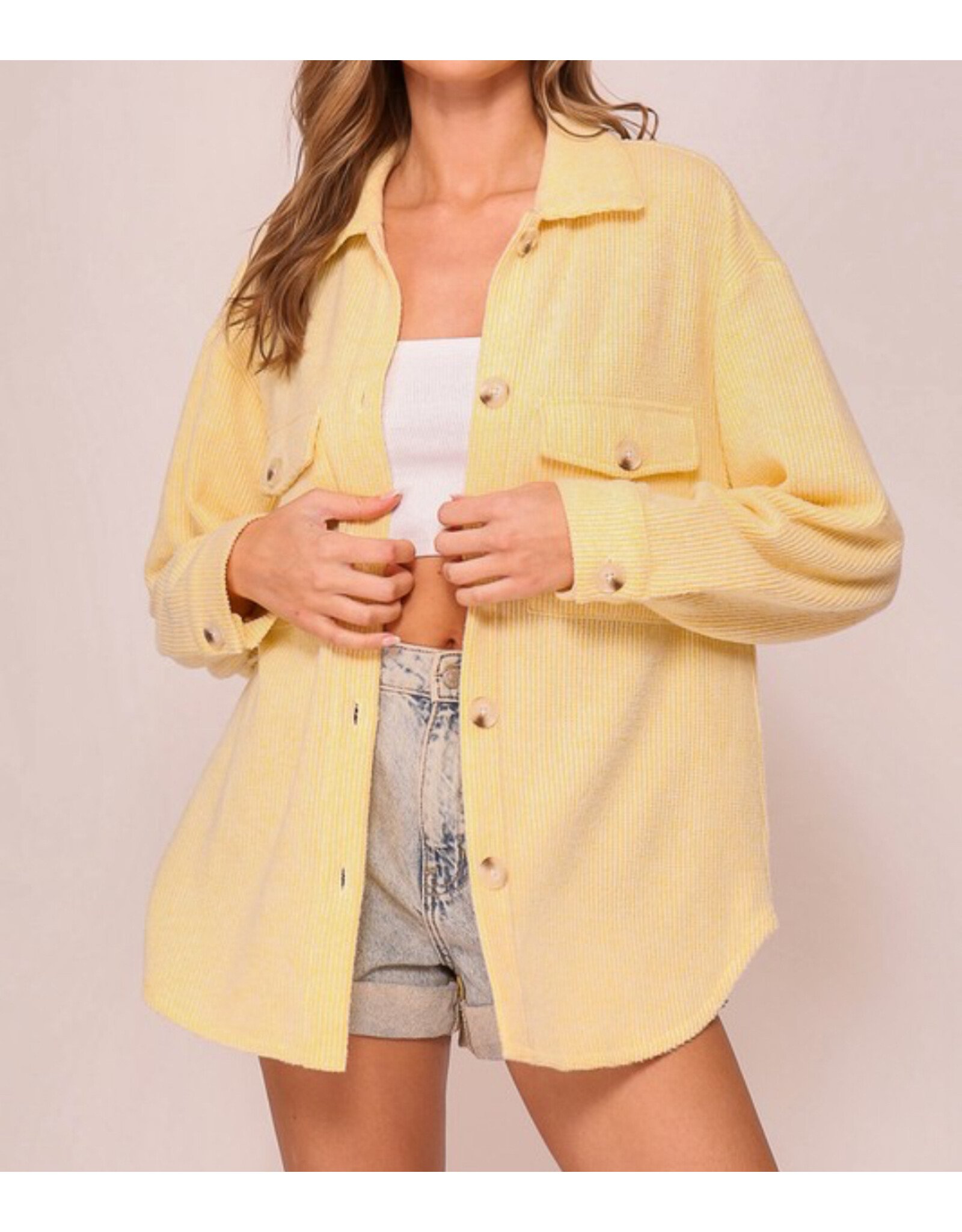 Cozy Brushed Waffle Oversized Shacket
