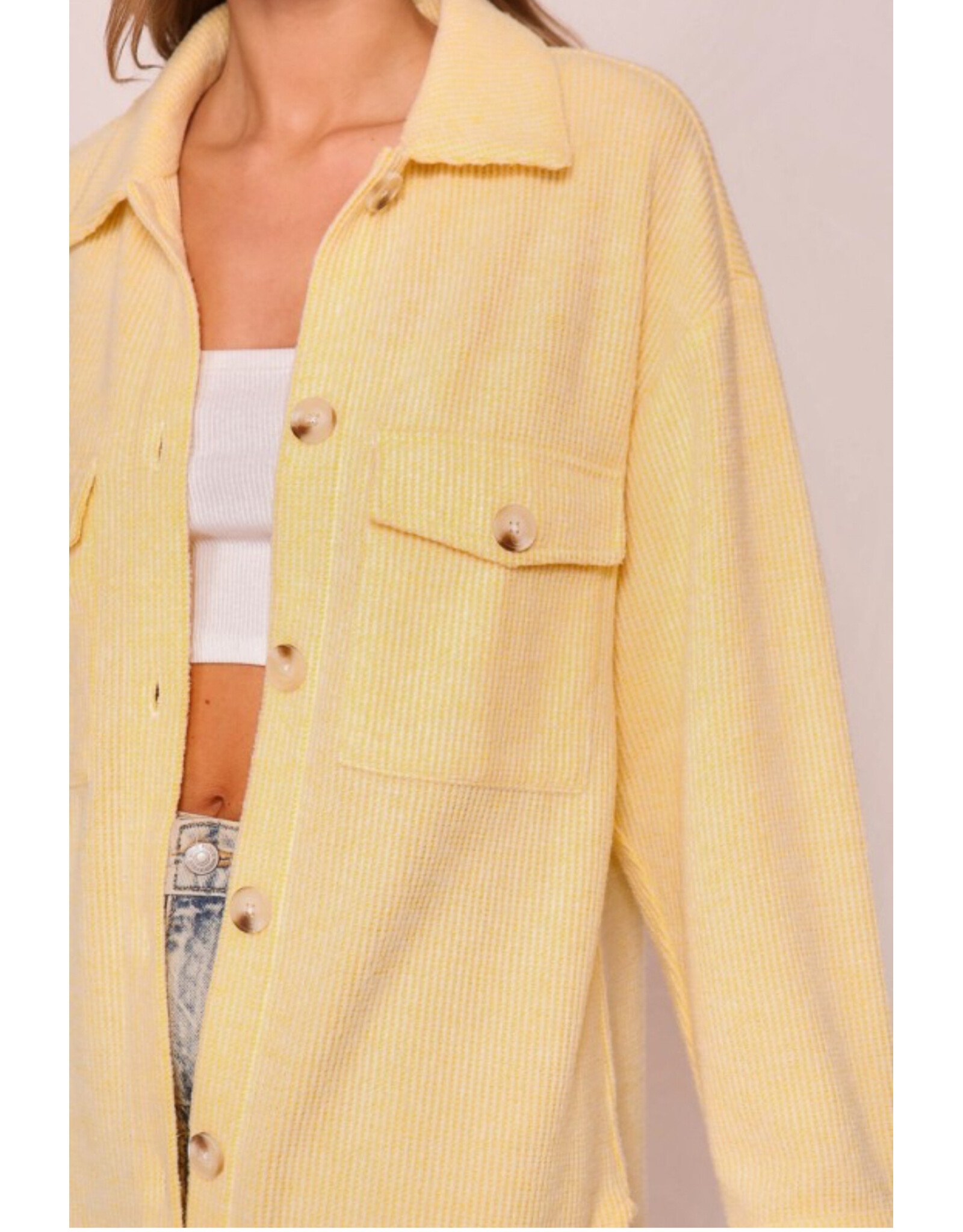 Cozy Brushed Waffle Oversized Shacket