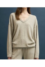 Brushed V neck sweatshirt