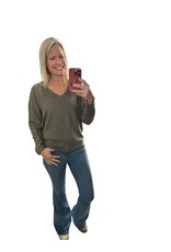 Brushed V neck sweatshirt