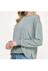 Hacci Slub Crew Neck Top