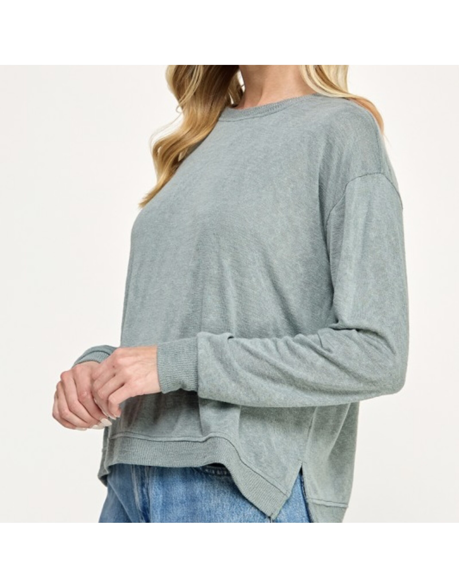 Hacci Slub Crew Neck Top