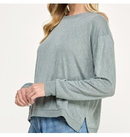 Hacci Slub Crew Neck Top