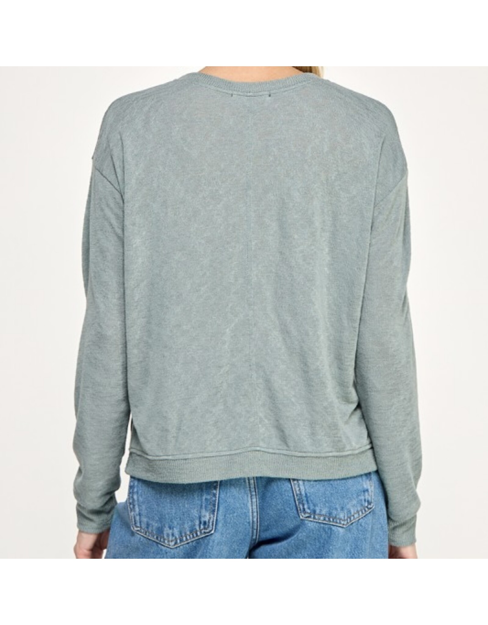 Hacci Slub Crew Neck Top