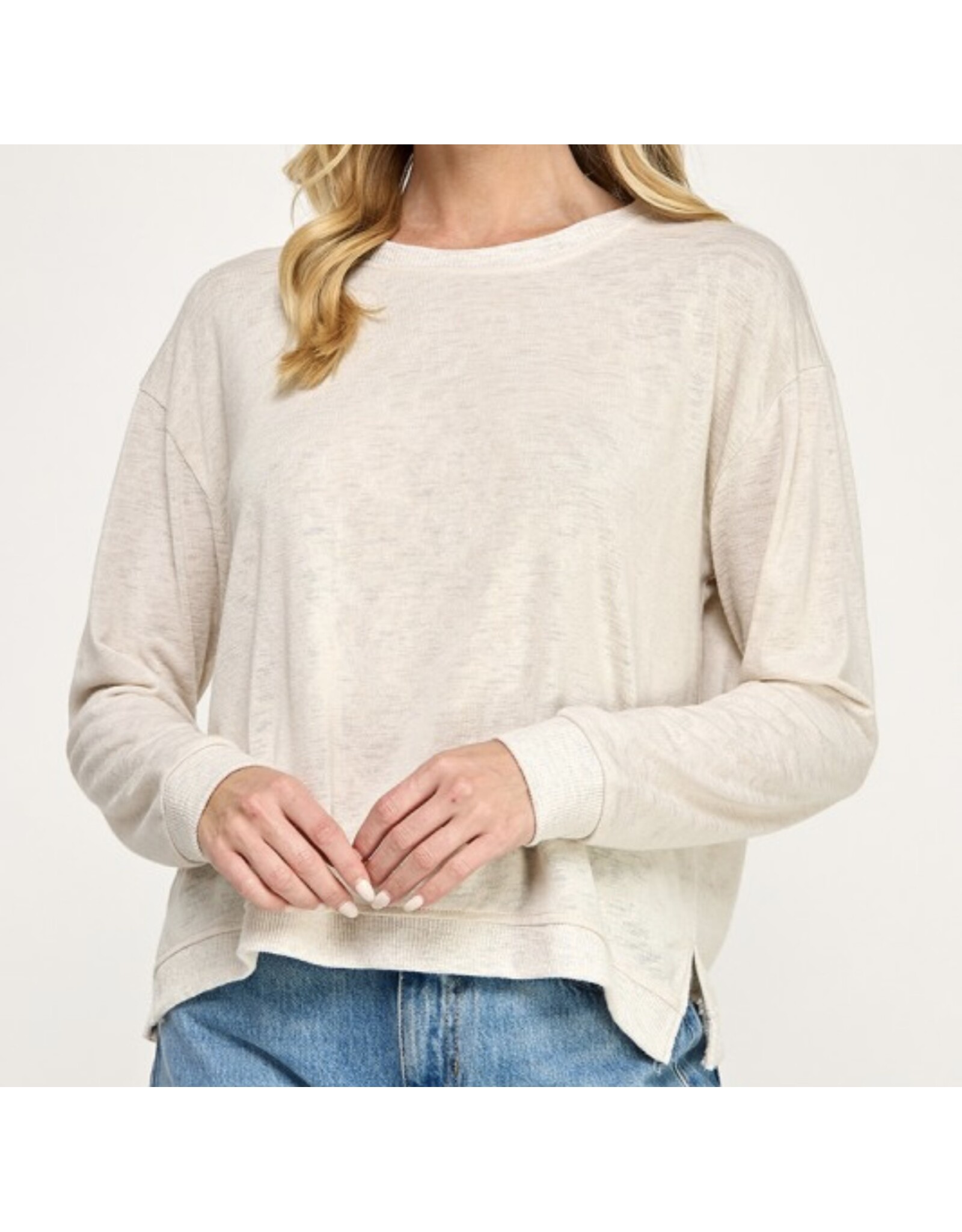 Hacci Slub Crew Neck Top