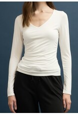 V neck Side Ruched Top