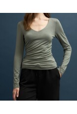 V neck Side Ruched Top