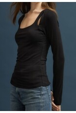 Double Slit Scoop Neck Top