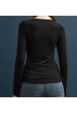 Double Slit Scoop Neck Top