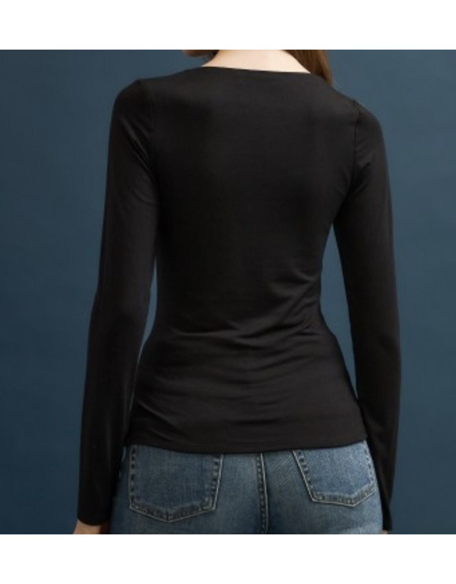 Double Slit Scoop Neck Top