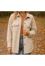 Cozy Brushed Waffle Oversized Shacket