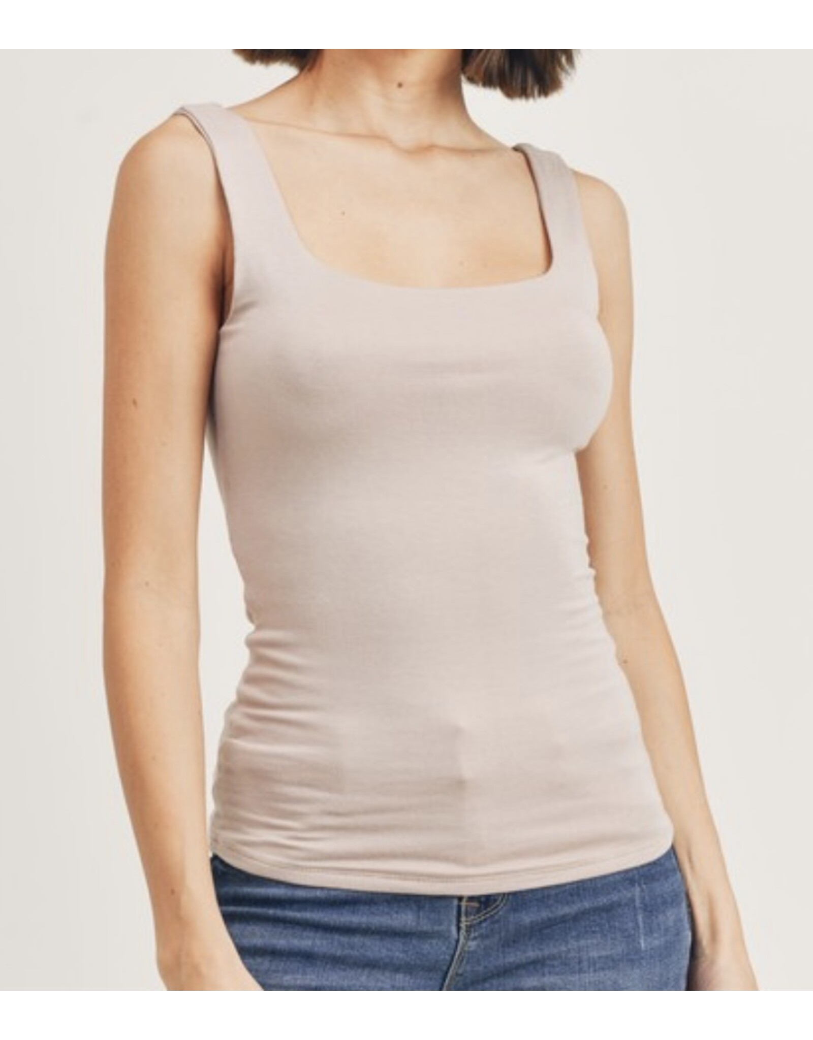 Double layer square neck tank