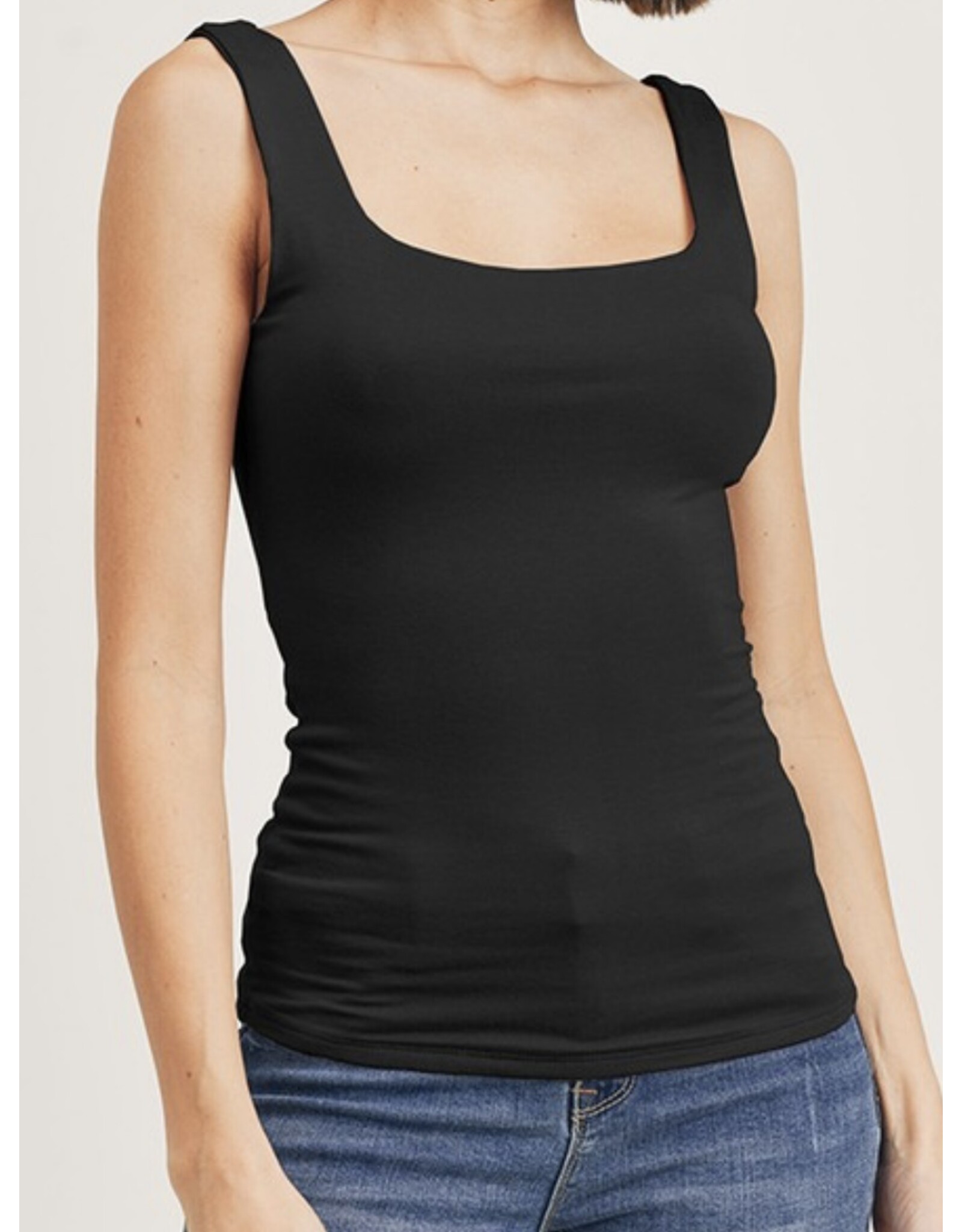 Double layer square neck tank