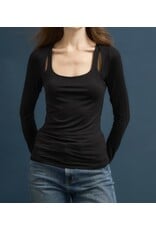 Double layer slit scoop top