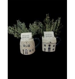 Happy House mug with kitchen towel
