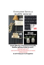 Happy House mug with kitchen towel