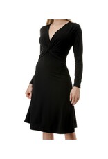 Black Long Sleeve Twist Dress