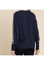 Brown Contrast Block Top