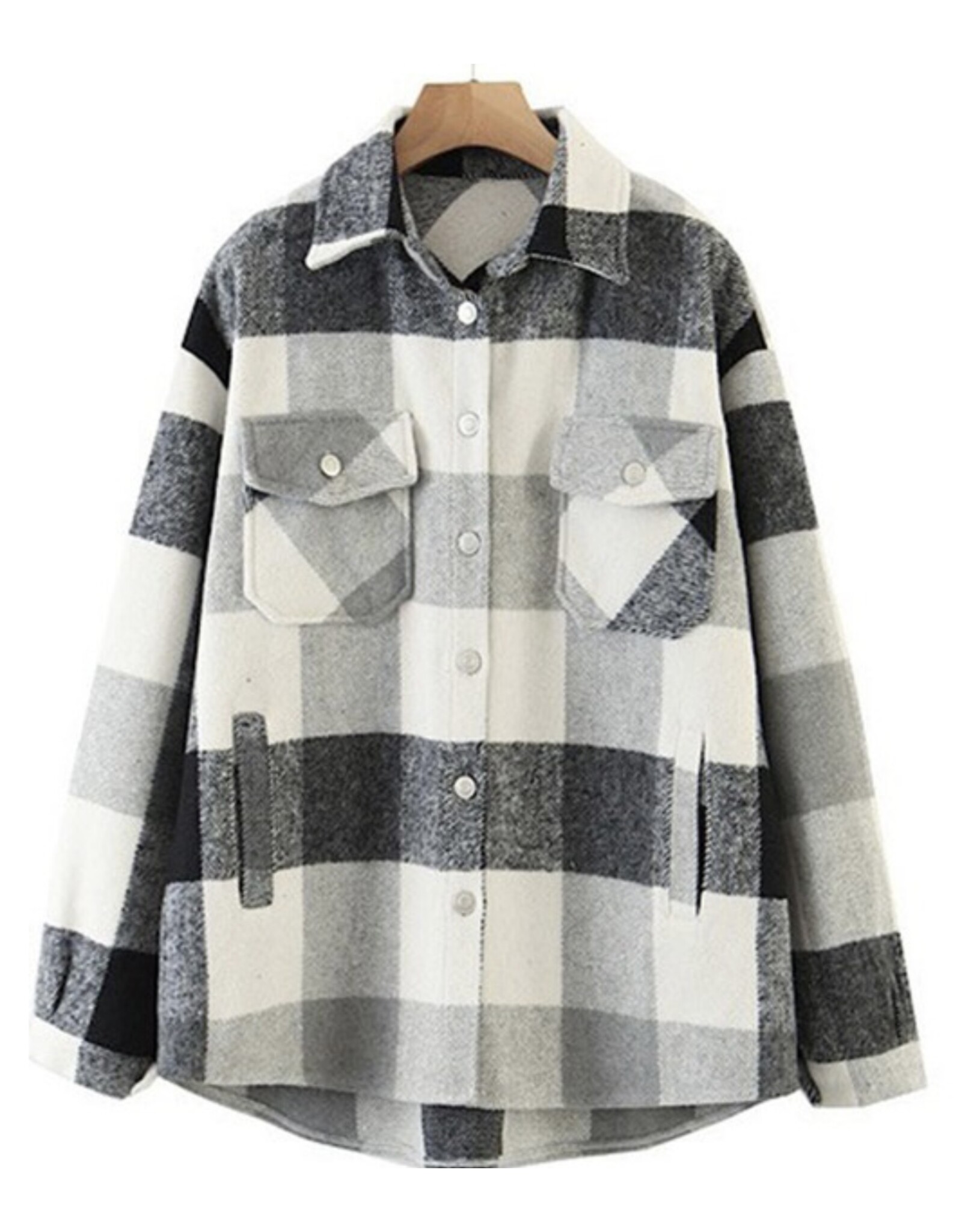 Miss sparkling *Plaid shacket PROMO*