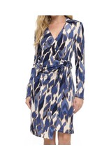 Ariella Blue print wrap dress
